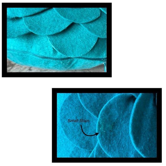 Turquoise Floral Accent Pillow Eva’s Fleur De Jardin - Picture 4 of 5